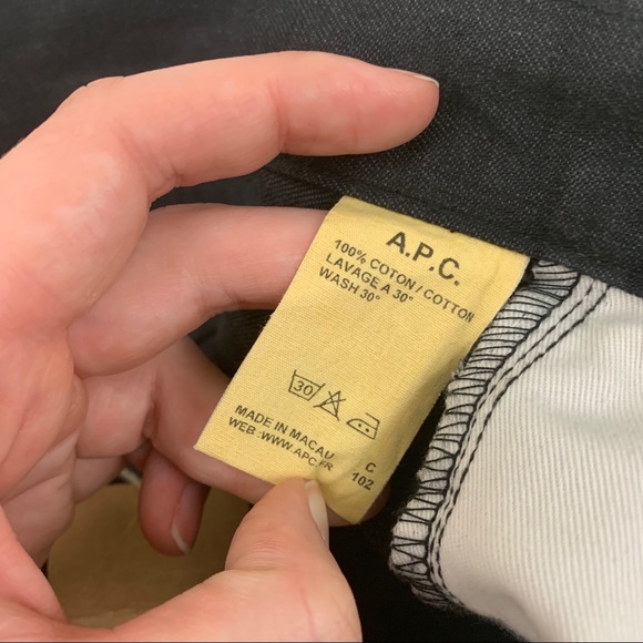 NWT A.P.C New Standard Lzz Noir Brut Jeans Black - Picture 5 of 8